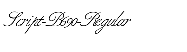 Script-B690-Regular font preview