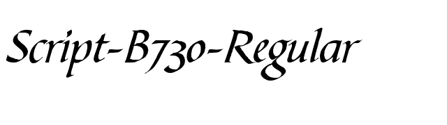 Script-B730-Regular font preview