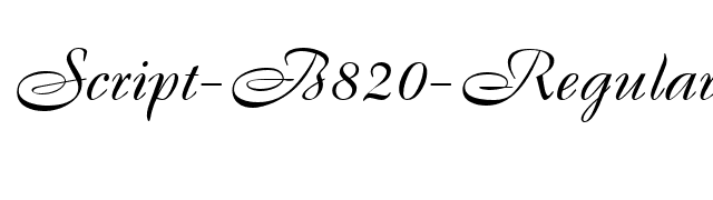 Script-B820-Regular font preview