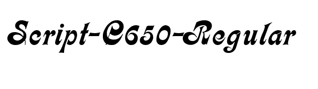 Script-C650-Regular font preview