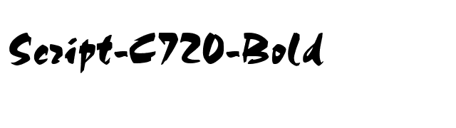 Script-C720-Bold font preview