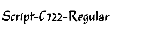 Script-C722-Regular font preview