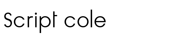 Script cole font preview