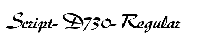 Script-D730-Regular font preview