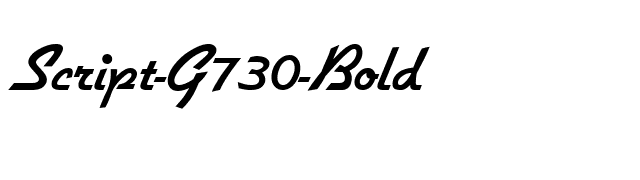 Script-G730-Bold font preview