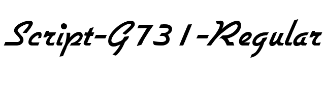 Script-G731-Regular font preview