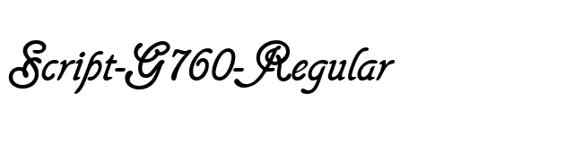 Script-G760-Regular font preview