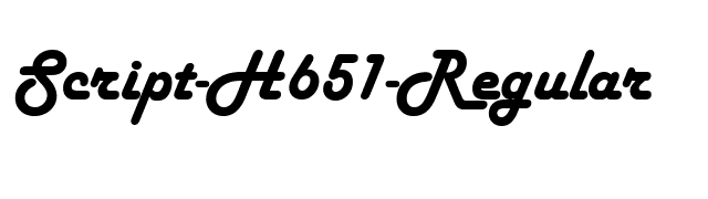 Script-H651-Regular font preview