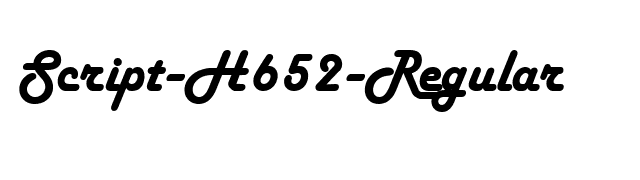 Script-H652-Regular font preview