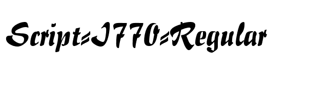 Script-I770-Regular font preview