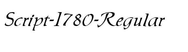 Script-I780-Regular font preview