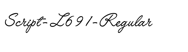 Script-L691-Regular font preview