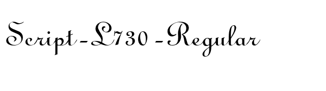 Script-L730-Regular font preview