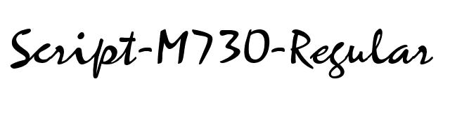 Script-M730-Regular font preview