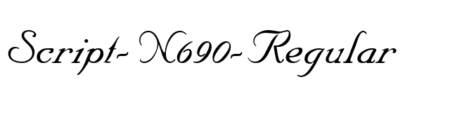 Script-N690-Regular font preview