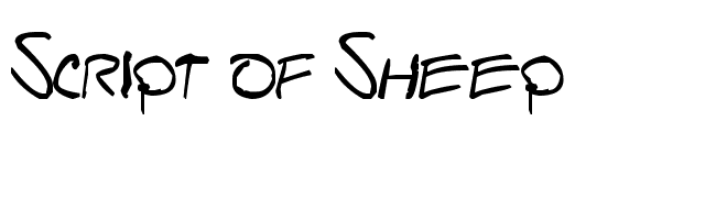 Script of Sheep font preview