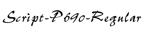 Script-P690-Regular font preview