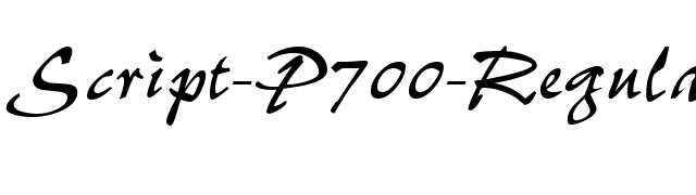 Script-P700-Regular font preview