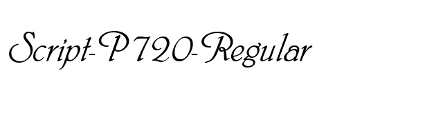 Script-P720-Regular font preview