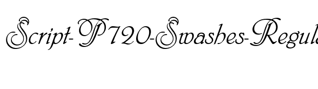 Script-P720-Swashes-Regular font preview