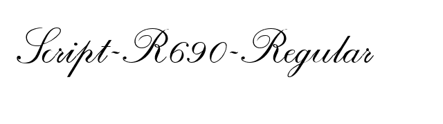 Script-R690-Regular font preview