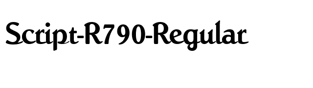 Script-R790-Regular font preview