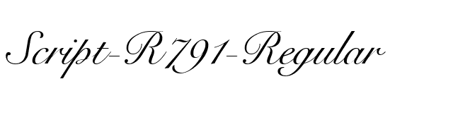 Script-R791-Regular font preview