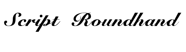 Script Roundhand Normal font preview