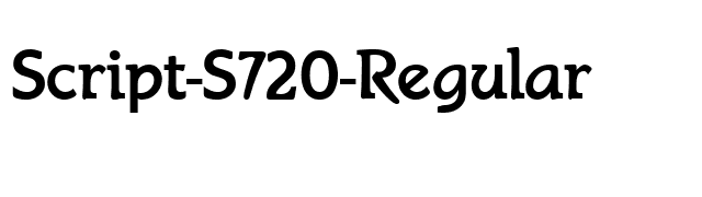 Script-S720-Regular font preview