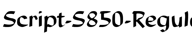 Script-S850-Regular font preview