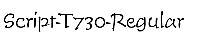 Script-T730-Regular font preview