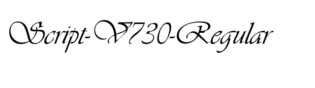 Script-V730-Regular font preview