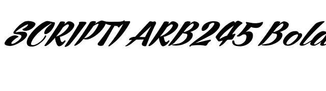 SCRIPT1 ARB245 Bold Spencerian Normal font preview