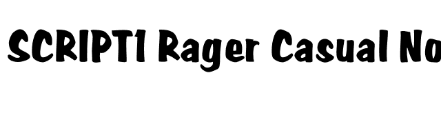 SCRIPT1 Rager Casual Normal font preview