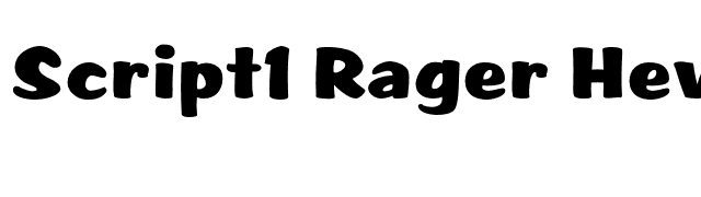 Script1 Rager Hevvy font preview