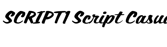 SCRIPT1 Script Casual Normal font preview