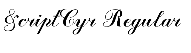 ScriptCyr Regular font preview