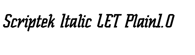 Scriptek Italic LET Plain1.0 font preview