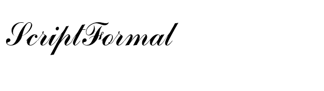 ScriptFormal font preview