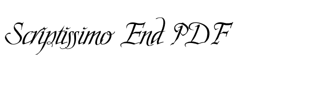 Scriptissimo End PDF font preview