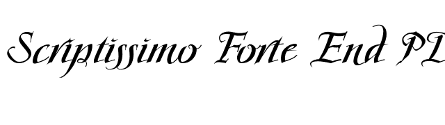 Scriptissimo Forte End PDF font preview