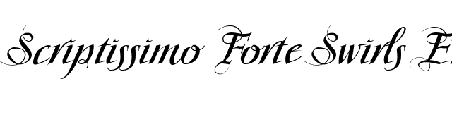 Scriptissimo Forte Swirls End PDF font preview