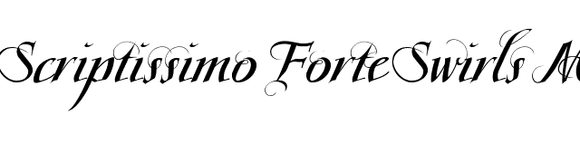 Scriptissimo Forte Swirls Middle PDF font preview