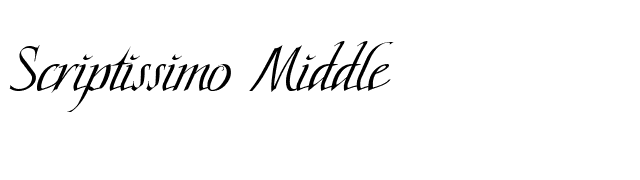 Scriptissimo Middle font preview