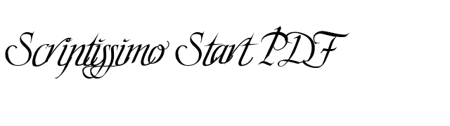 Scriptissimo Start PDF font preview