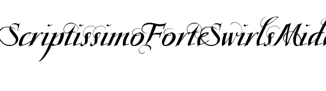 ScriptissimoForteSwirlsMiddle font preview