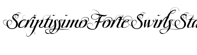 ScriptissimoForteSwirlsStart font preview