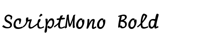 ScriptMono Bold font preview