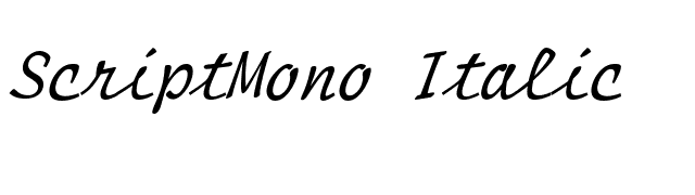 ScriptMono Italic font preview