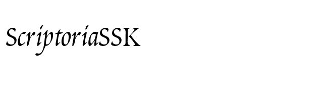 ScriptoriaSSK font preview